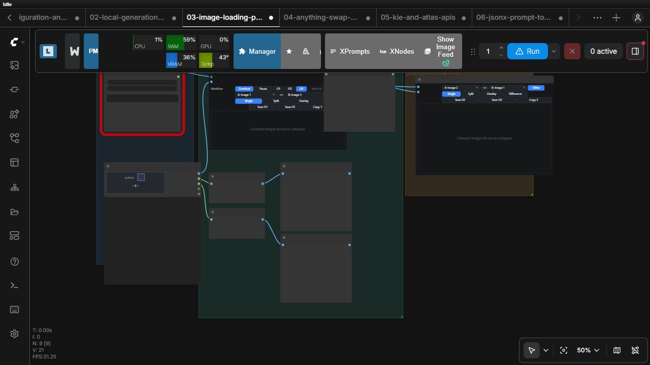 Image loading and processing workflow