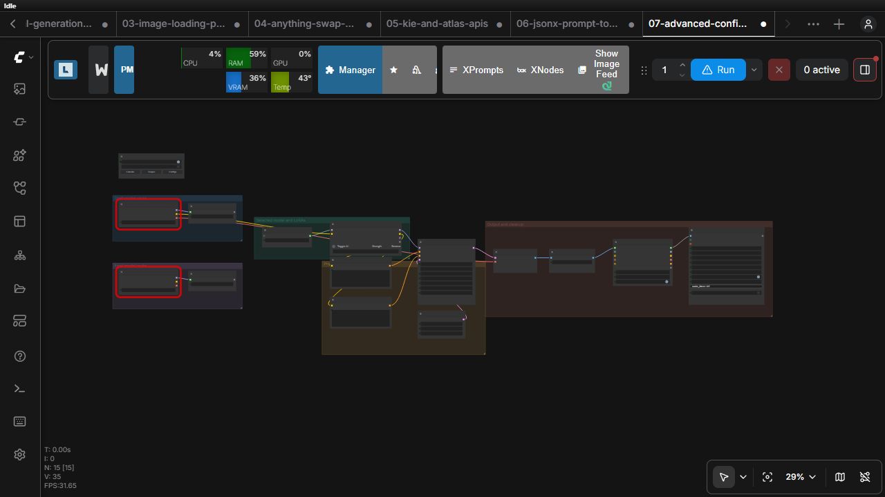 Advanced configured production workflow