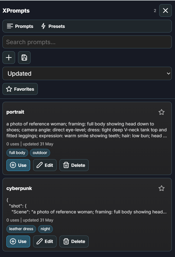 XPrompts library