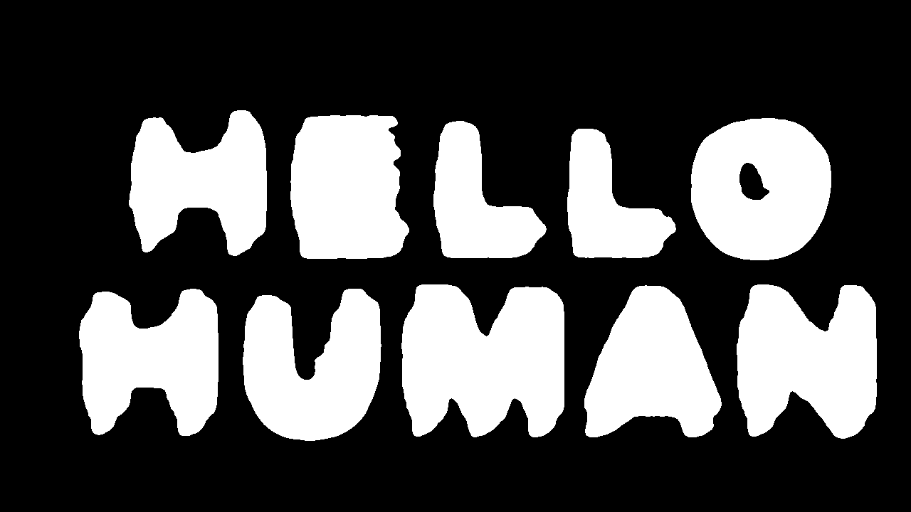 Decoded hidden text recovered from motion
