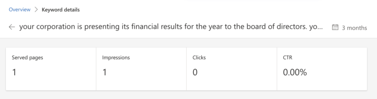 Bing AI Search Example - task brief query
