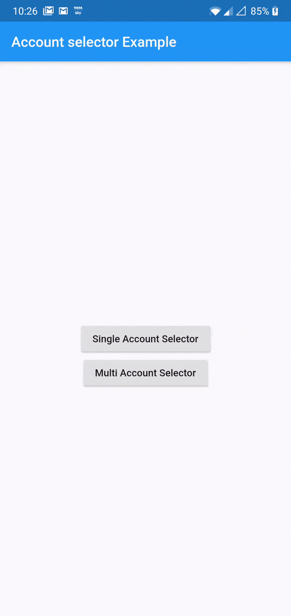 Account Selector Demo