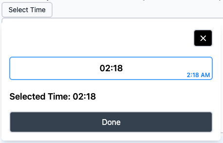 Time Picker Selection