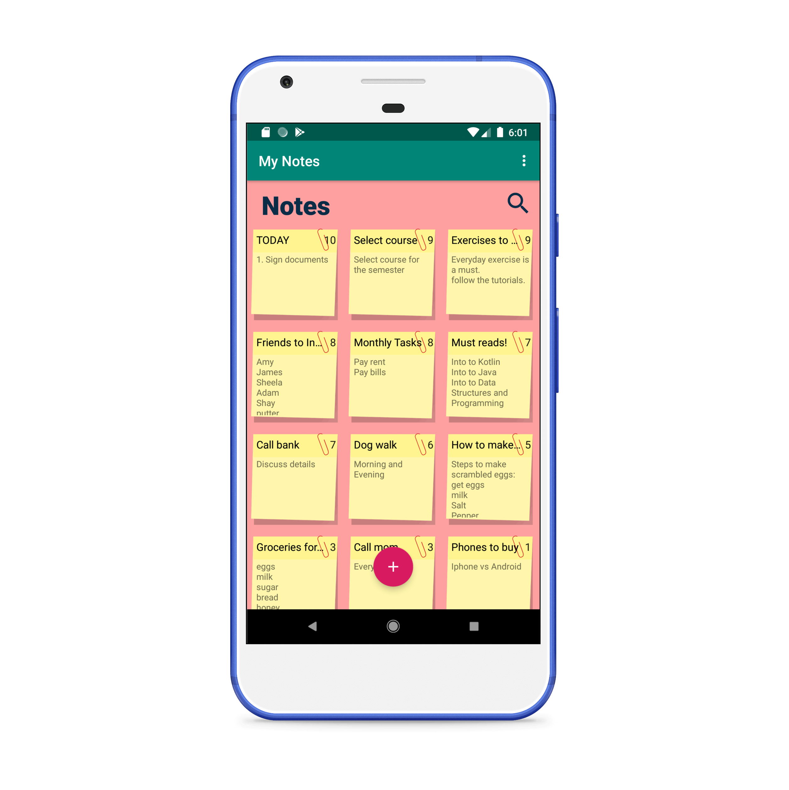 GitHub - harshkv/Post-it-Notes-App: Built an Android ...