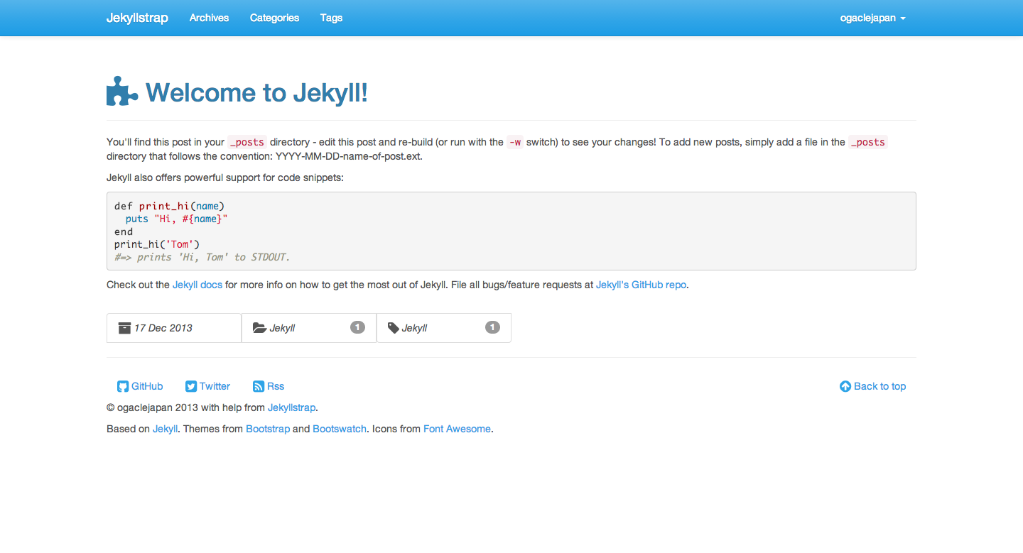 Jekyllstrap Screenshot