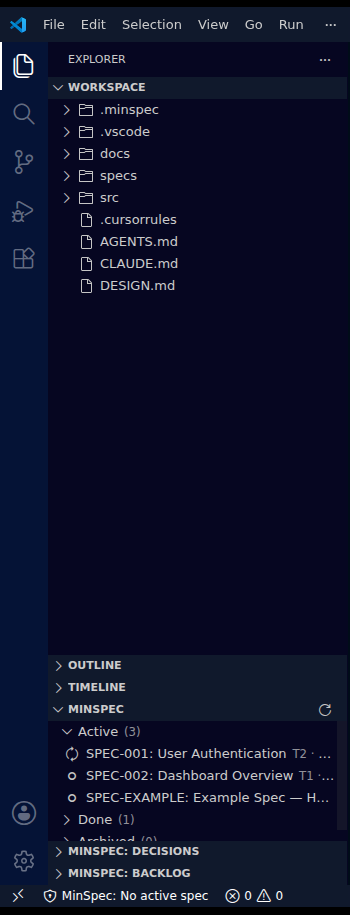 MinSpec Sidebar
