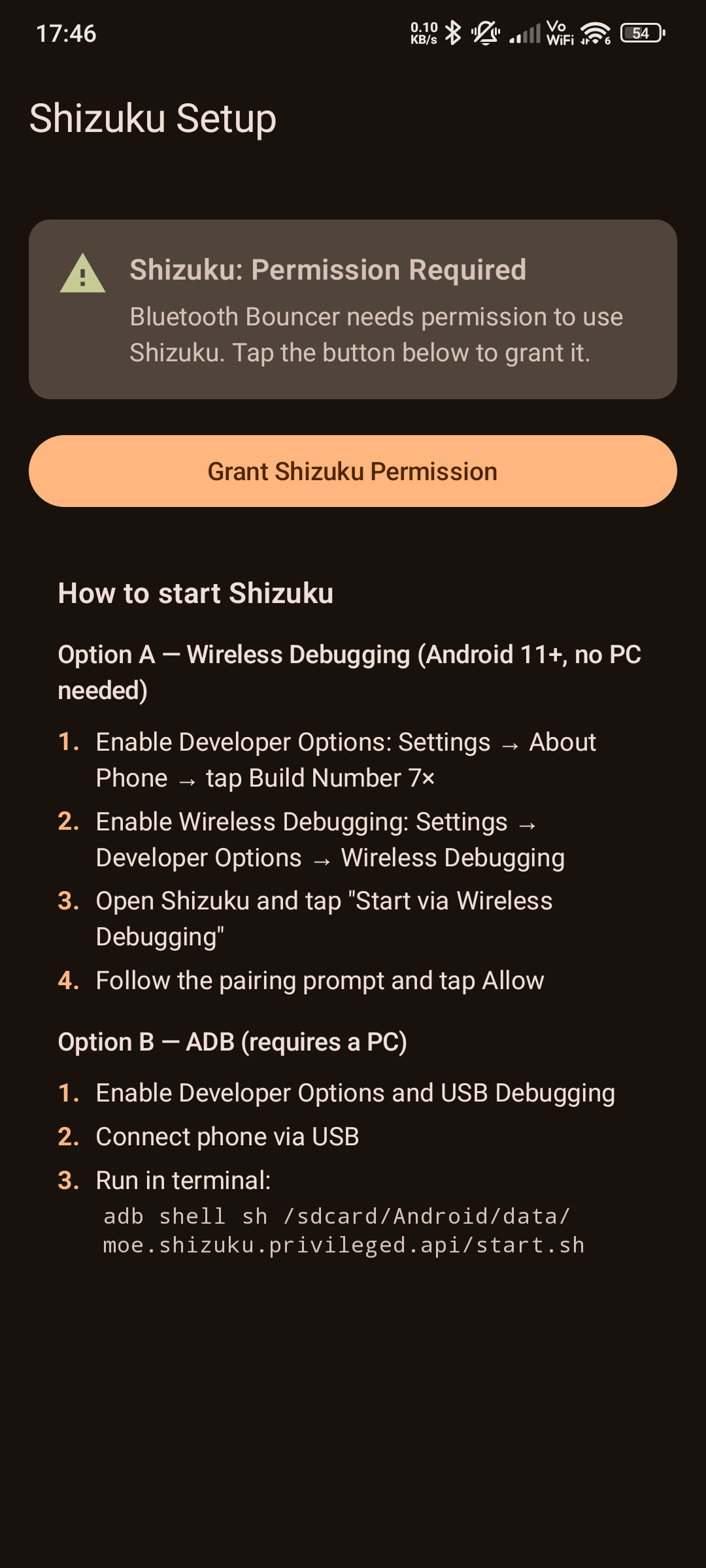 Shizuku setup guide