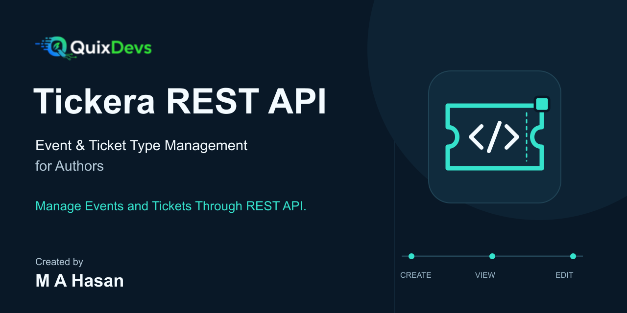 QuixDevs Tickera REST API banner