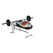 Barbell Front Raise And Pullover animated exercise demonstration