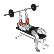 Barbell Jm Bench Press animated exercise demonstration