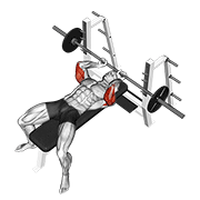 Barbell Lying Extension animated exercise demonstration
