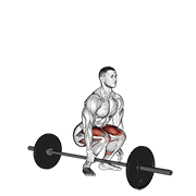 Barbell One Arm Side Deadlift animated exercise demonstration