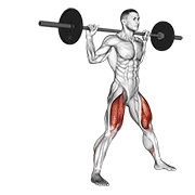 Barbell Side Split Squat V. 2 animated exercise demonstration