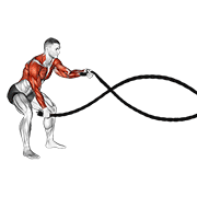 Battling Ropes animated exercise demonstration