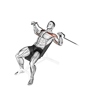 Cable Incline Bench Press animated exercise demonstration