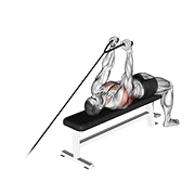 Cable Lying Extension Pullover (With Rope Attachment) animated exercise demonstration