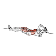 Cable Tuck Reverse Crunch animated exercise demonstration