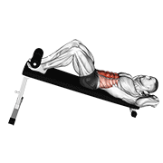 Decline Crunch animated exercise demonstration