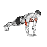 Diamond Push-Up animated exercise demonstration