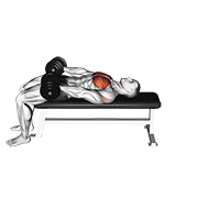Dumbbell Around Pullover animated exercise demonstration