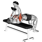 Dumbbell Close-Grip Press animated exercise demonstration
