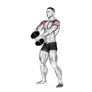 Dumbbell Front Raise V. 2 animated exercise demonstration