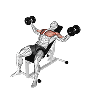 Dumbbell Incline Fly animated exercise demonstration