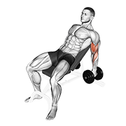 Dumbbell Incline Hammer Curl animated exercise demonstration