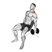 Dumbbell Incline Shrug animated exercise demonstration