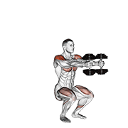 Dumbbell Iron Cross animated exercise demonstration