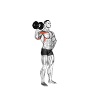 Dumbbell One Arm Shoulder Press V. 2 animated exercise demonstration
