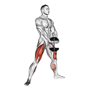 Dumbbell Plyo Squat animated exercise demonstration