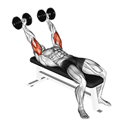 Dumbbell Pronate-Grip Triceps Extension animated exercise demonstration