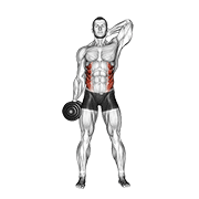 Dumbbell Side Bend animated exercise demonstration