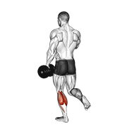 Dumbbell Single Leg Calf Raise animated exercise demonstration