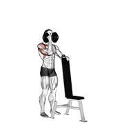 Dumbbell Standing One Arm Palm In Press animated exercise demonstration