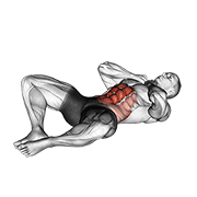 Groin Crunch animated exercise demonstration