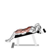 Incline Leg Hip Raise (Leg Straight) animated exercise demonstration
