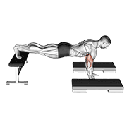 Incline Push Up Depth Jump animated exercise demonstration