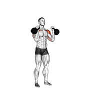 Kettlebell Alternating Press animated exercise demonstration