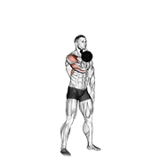 Kettlebell Arnold Press animated exercise demonstration