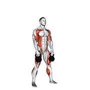 Kettlebell Double Snatch animated exercise demonstration