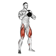 Kettlebell Goblet Squat animated exercise demonstration