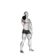 Kettlebell One Arm Military Press To The Side animated exercise demonstration