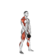 Kettlebell One Arm Snatch animated exercise demonstration