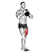 Kettlebell Pistol Squat animated exercise demonstration