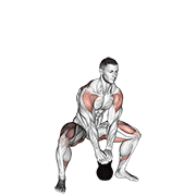 Kettlebell Sumo High Pull animated exercise demonstration