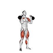 Kettlebell Thruster animated exercise demonstration