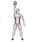 Kettlebell Windmill animated exercise demonstration