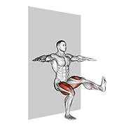 Kick Out Sit animated exercise demonstration
